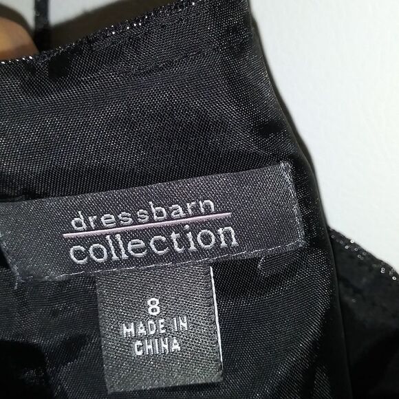 Black w/silver sparkly halter incredible beadwork ! - Picture 4 of 9